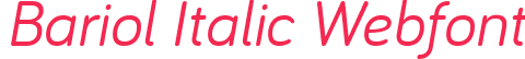 Bariol Italic Webfont